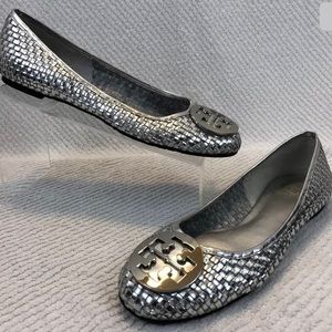 Woven Reva Flats with Silver logos
